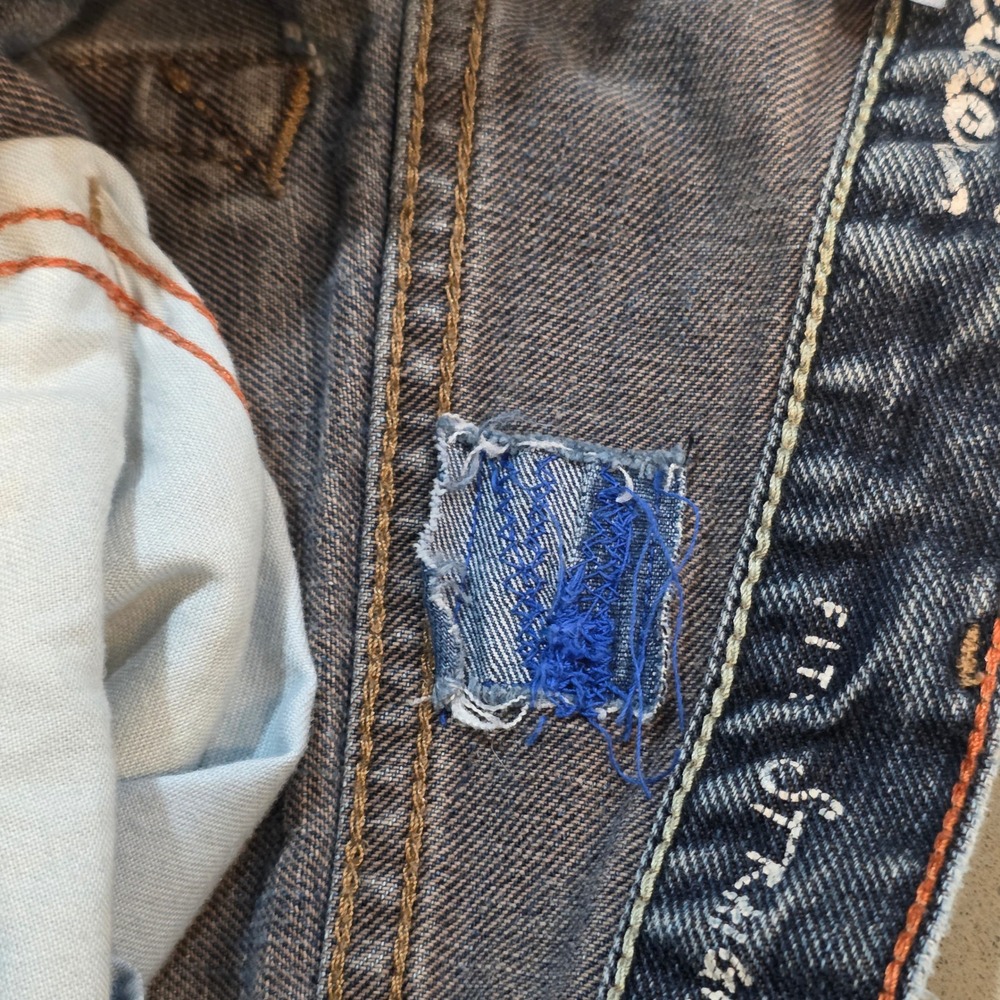 Eddie Bauer Mens Straight Leg Jeans Blue Denim 40x32 (Actual 39x28) Medium Wash - Picture 5 of 12